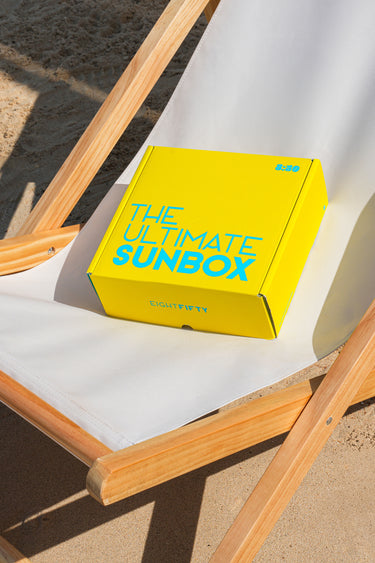 The Ultimate Sun Box on a beach chair
