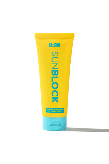 8:50 Sunblock SPF 50, front